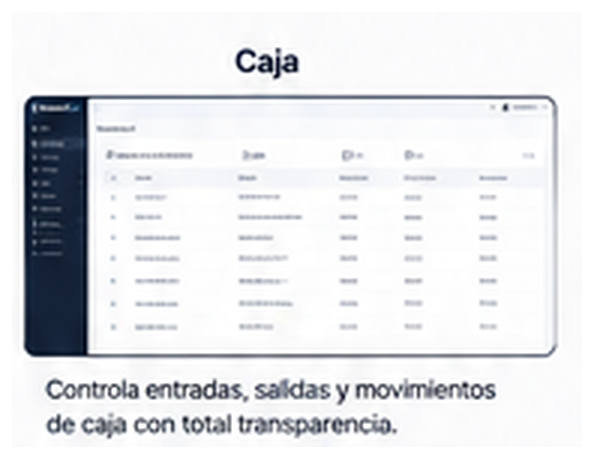 Captura real de Administrar Caja